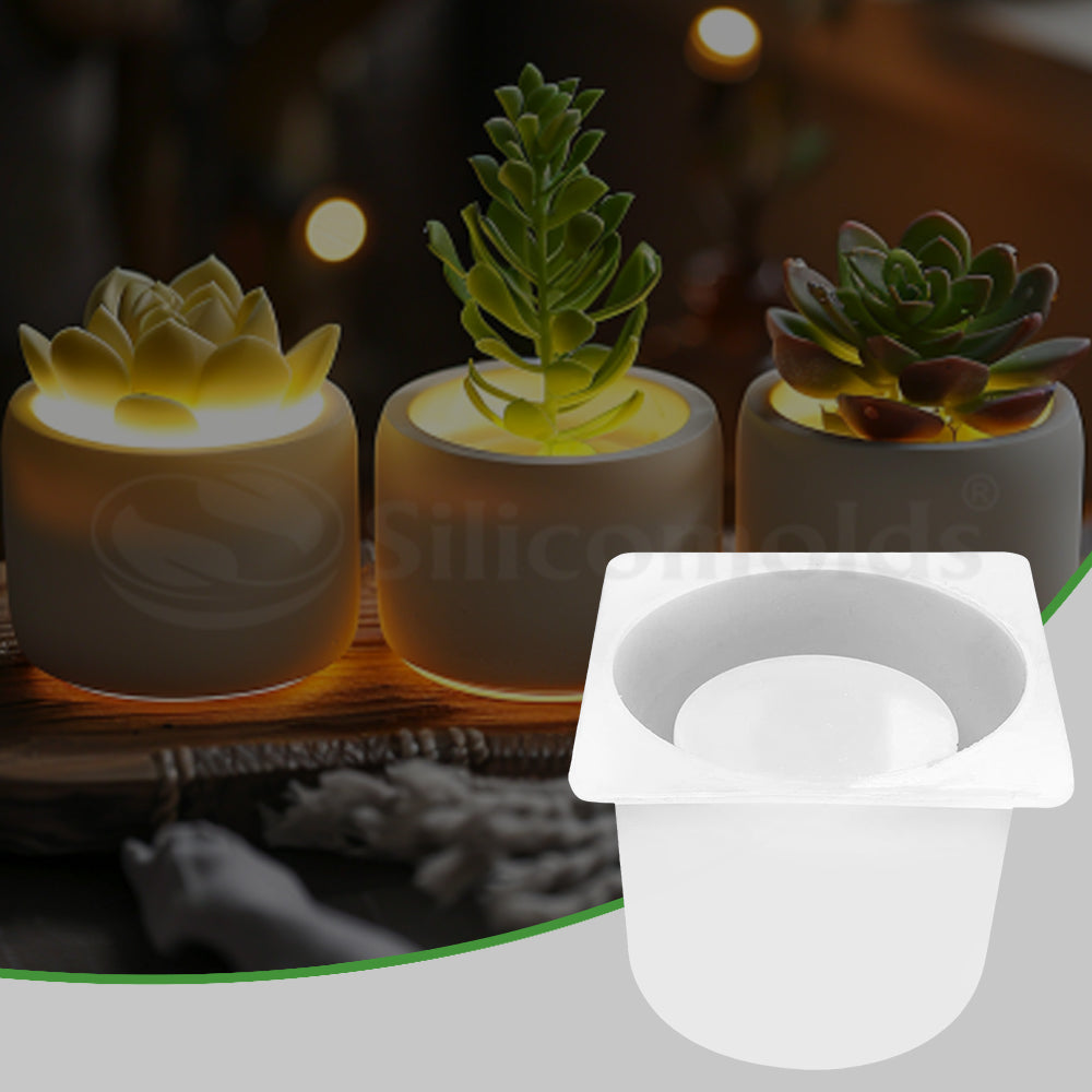 SILICOMOLDS - 2.75" X 2.75" ROUND PLANTER MOLD - URP143-RM